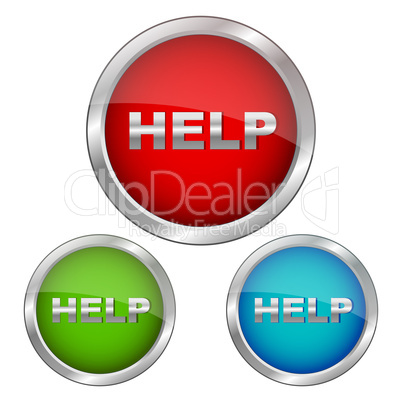 set of help icons