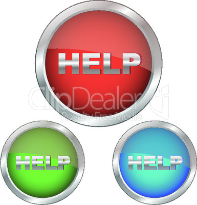 set of help icons