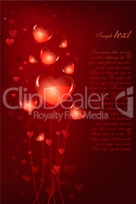 hearts with text template