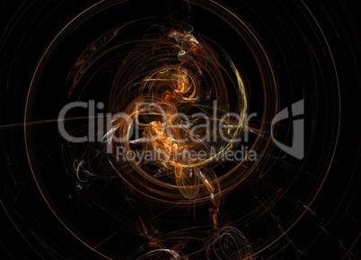 digital fractal on black background