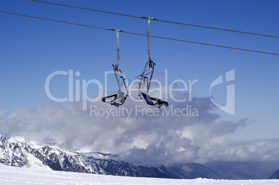 Chair-lift. Ski resort.
