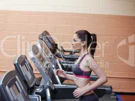 female athlete in fitness centre