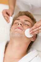 Male cosmetics - cleaning face treatment