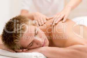 Man having luxury back massage