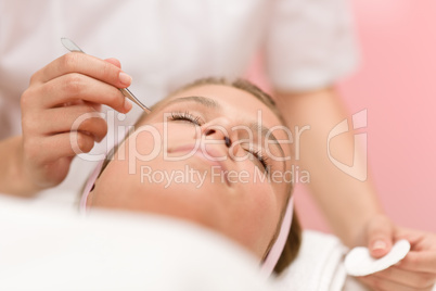 Luxury cosmetics - woman having facial