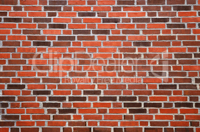 Wall with reddish-brown brick