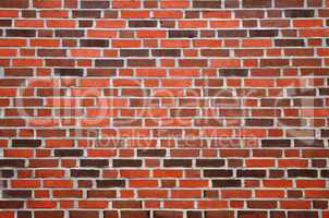 Wall with reddish-brown brick