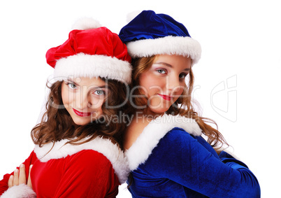 Happy teenage santa clauses