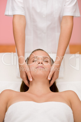 Body care - woman facial massage