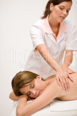 Body care - woman back massage