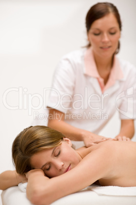 Body care - woman back massage