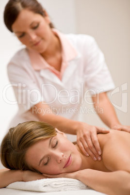 Body care - woman back massage