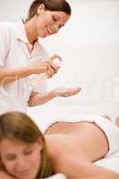 Body care - woman back massage