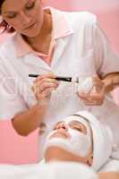 Facial mask - Woman at beauty salon