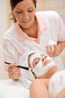 Facial mask - Woman at beauty salon