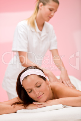 Body care - woman back massage