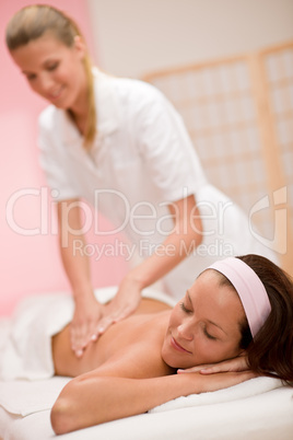 Body care - woman back massage