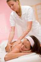 Body care - woman back massage