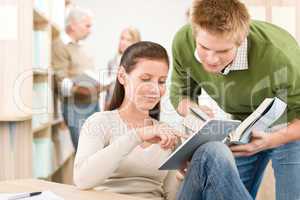 Touch screen tablet computer - students in library