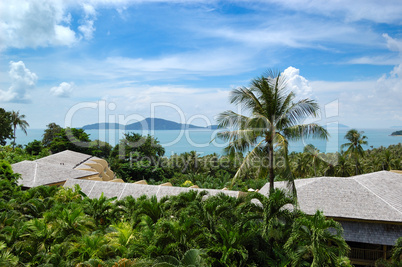 Green environment of modern luxury hotel, Phuket, Thailand