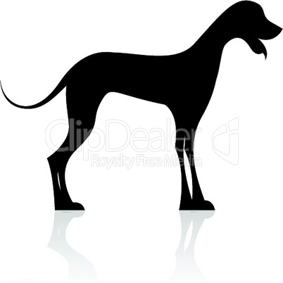 black dog silhouette