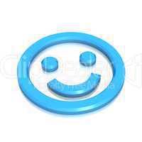 3D - Blue Smile Sign