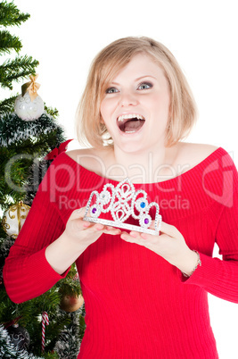 Happy woman with Christmas presents