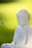 White Buddha on green 02
