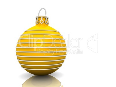 Abstrakte Christbaumkugel Gold Gelb 02