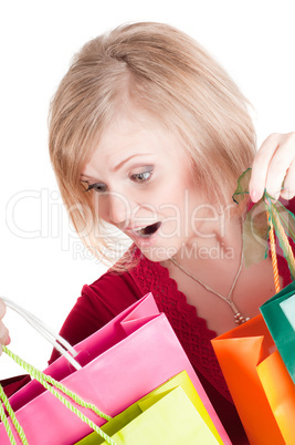 Beautiful woman with shopping bags