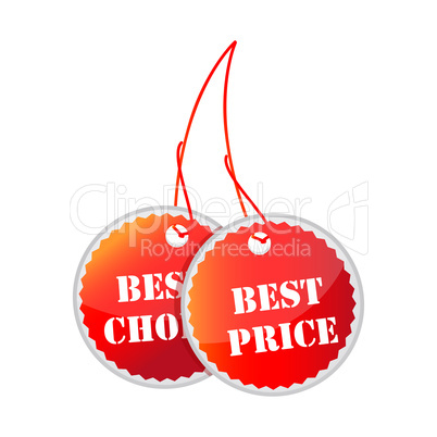 tags for best price and best choice