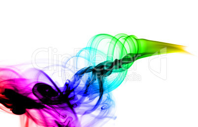 Abstract colored with gradient smoke