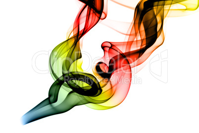 RGB Fume Abstract shape on white