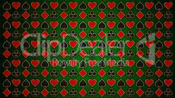 Cards and poker. Red & black texture