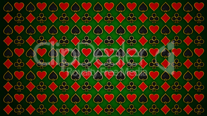 Cards and poker. Red & black texture