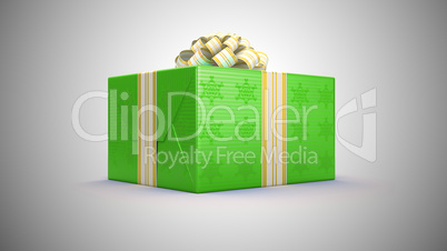 Green gift box for presents