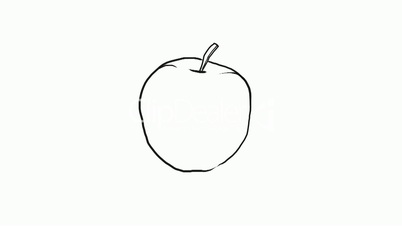 Drawing of an apple