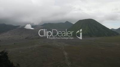 Indonesian volcanos lanscape timelapse