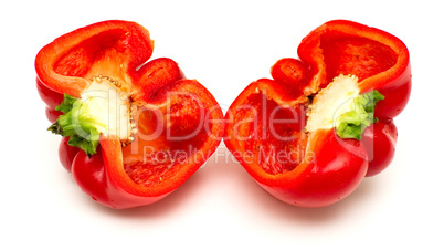 Two sections of pepper