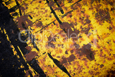 Yellow Grunge Rusty Iron Texture.