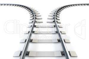 diverging railway