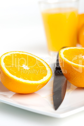 Freshly cut oranges