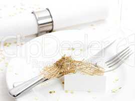 Festtagsgedeck mit Namensschild / christmas place setting with n