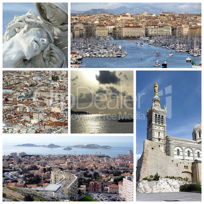 Marseilles, France, collage