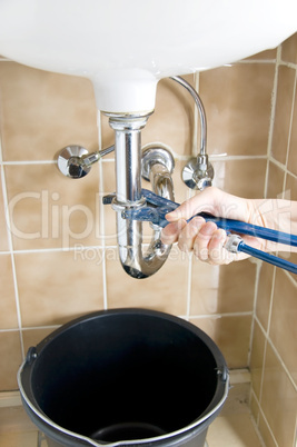 plumber hand