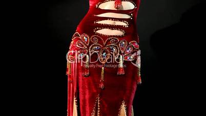 arabic belly dance - traditional red costume