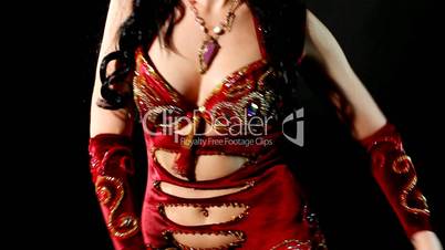 Woman - belly dance - shake breast