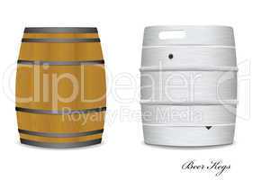 beer keg barrel pair