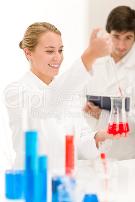 Scientists in laboratory - test vaccination