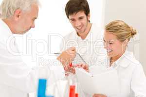 Team of scientists in laboratory - medical research